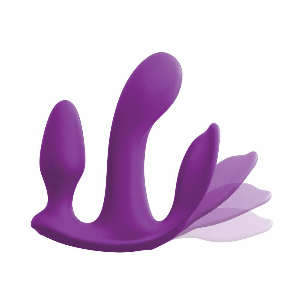 Pipedream 3Some Total Ecstasy Triple Stimulation Silicone Vibrator Purple - Zateo Joy