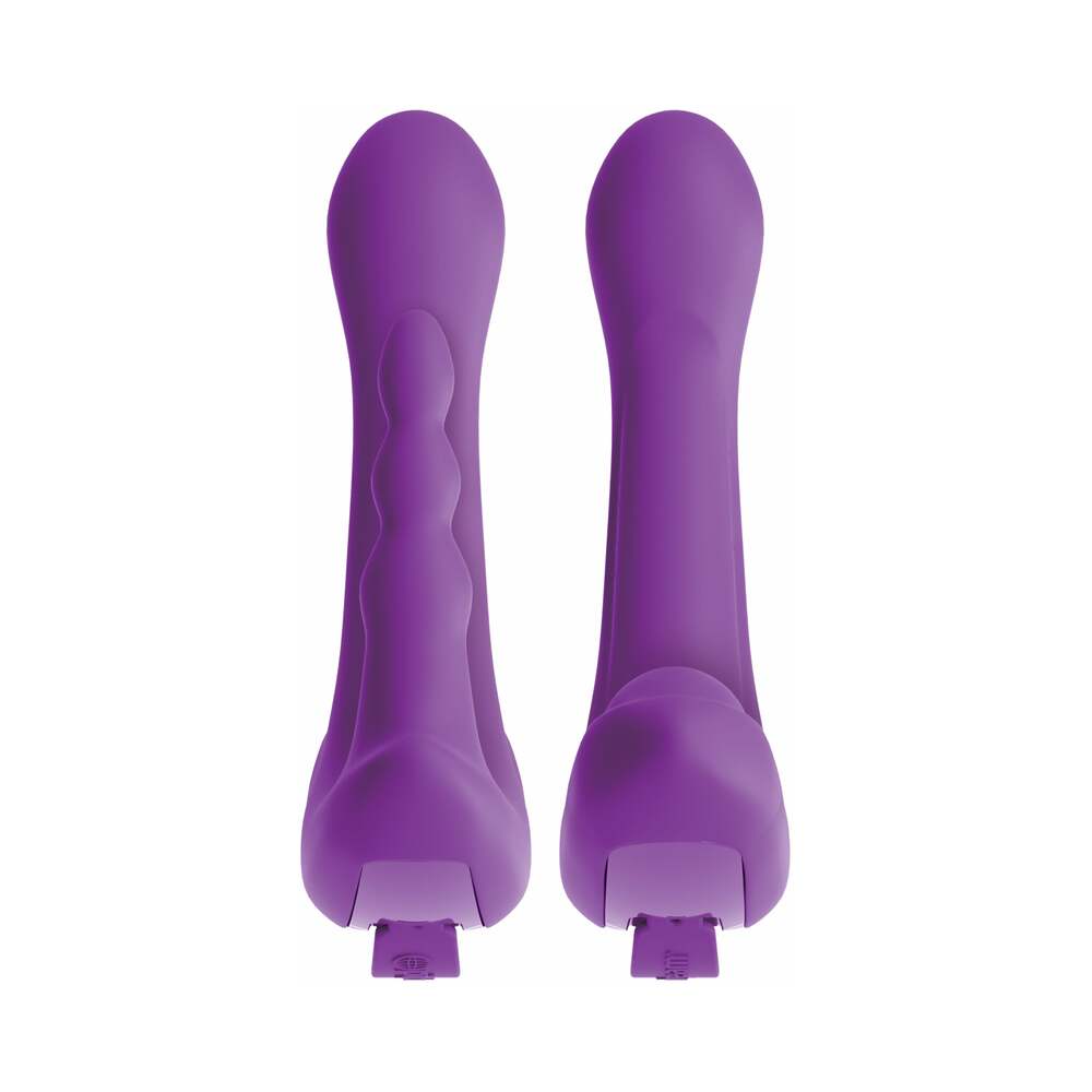 Pipedream 3Some Rock n' Ride Triple Stimulation Silicone Vibrator Purple - Zateo Joy