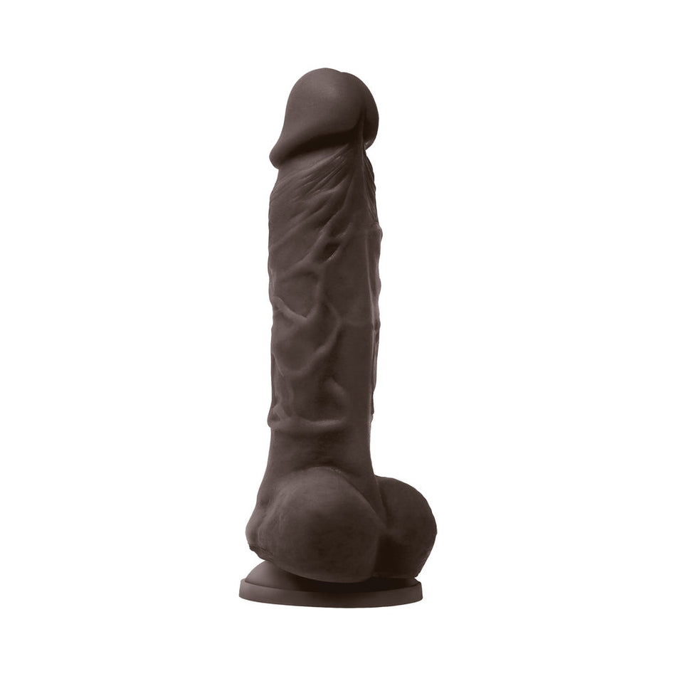 Colours Pleasures 5 in. Vibrating Dildo Dark Brown - Zateo Joy