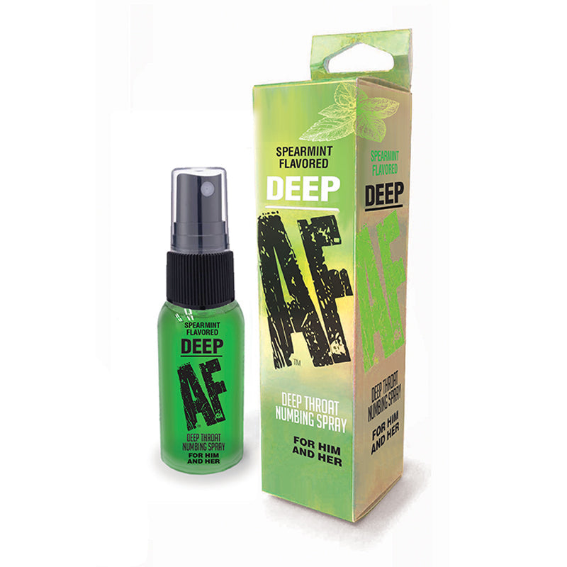 Deep AF Spearmint Flavored Deep Throat Numbing Spray 1 oz. - Zateo Joy