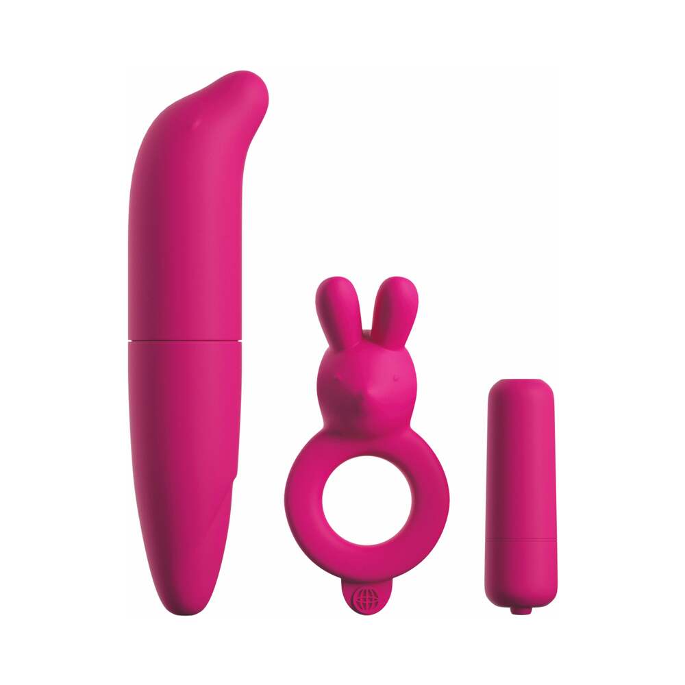 Pipedream Classix 3-Piece Couples Vibrating Starter Kit Pink - Zateo Joy