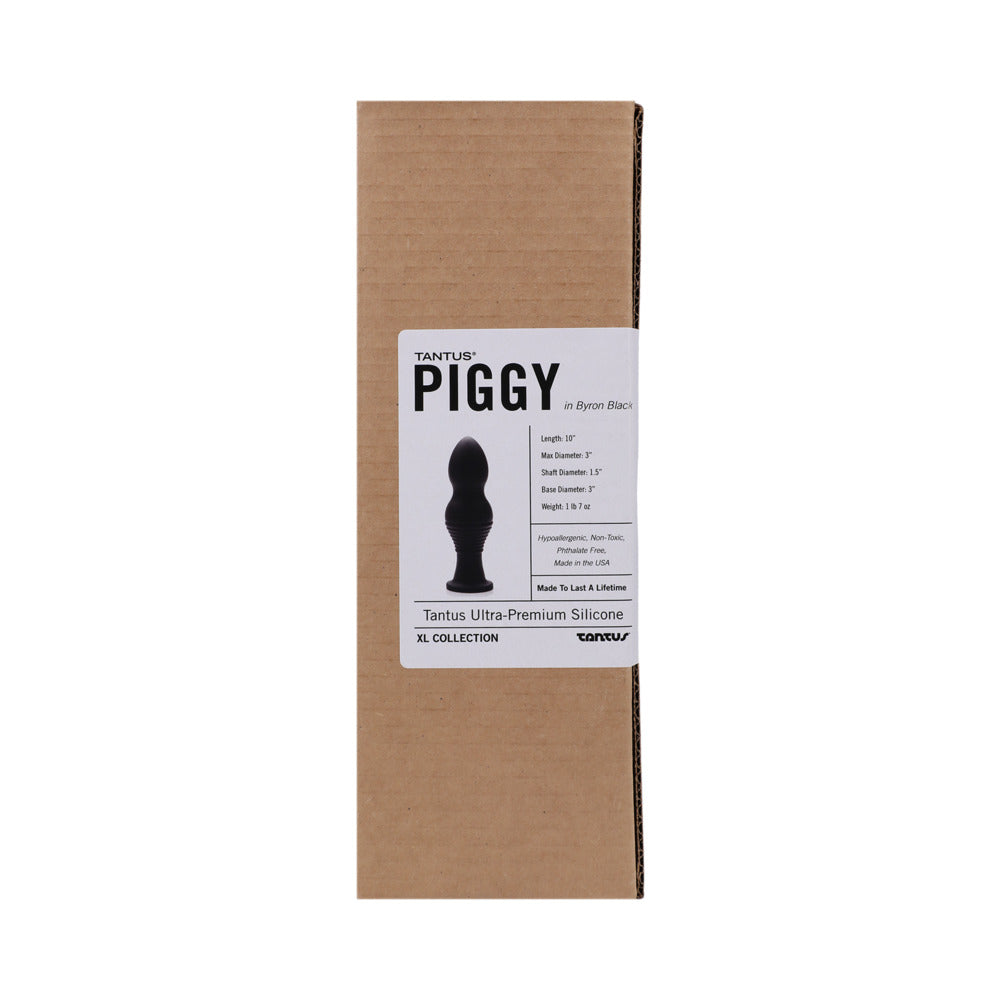 Tantus Piggy Dildo Onyx (Box) - Zateo Joy