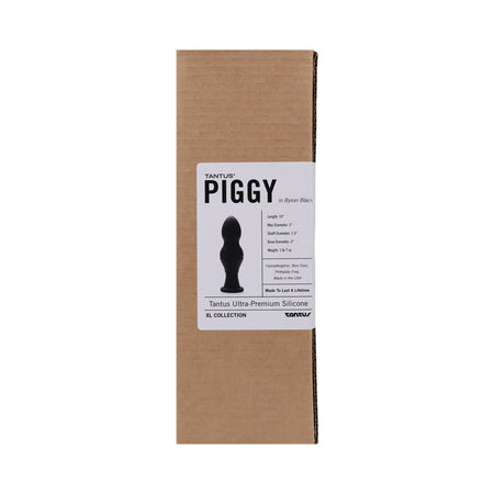 Tantus Piggy Dildo Onyx (Box) - Zateo Joy