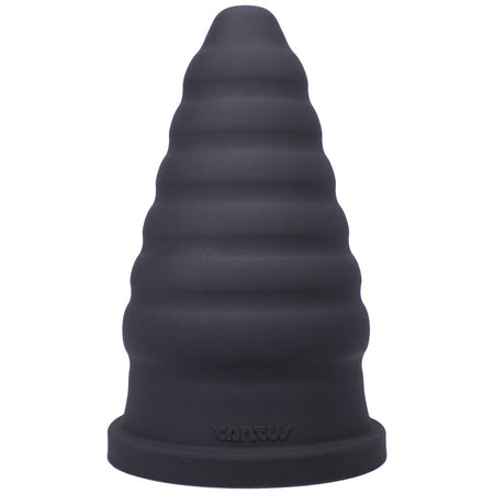 Tantus Cone Ripple Dildo Onyx (Box) - Zateo Joy