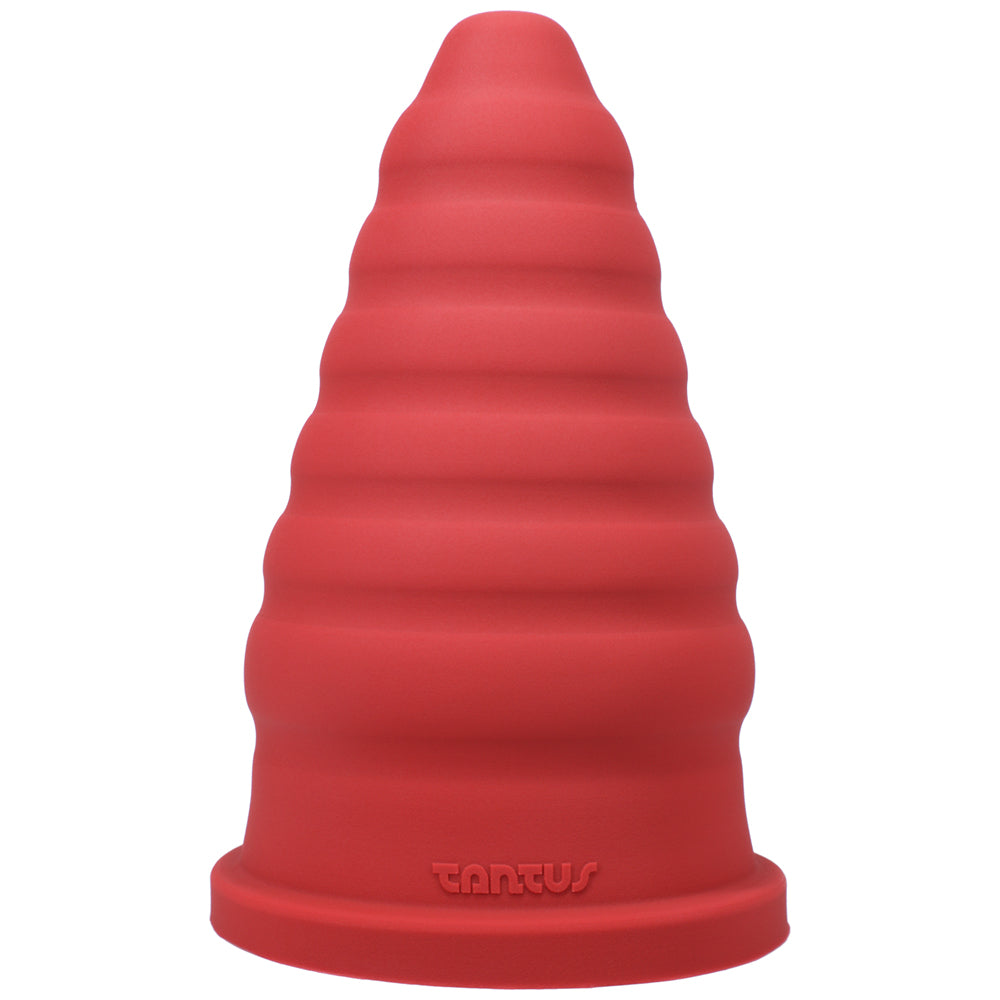 Tantus Cone Ripple Dildo Ruby (Box) - Zateo Joy