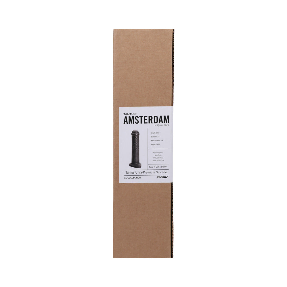 Tantus Amsterdam Soft Dildo Black (Box) - Zateo Joy