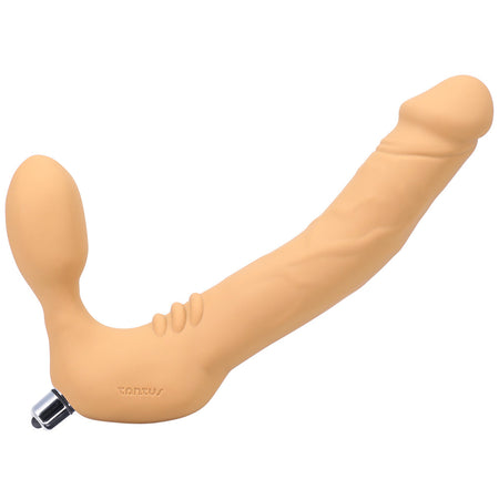 Tantus Real Strapless Vibrating Strap-On Dildo Honey - Zateo Joy