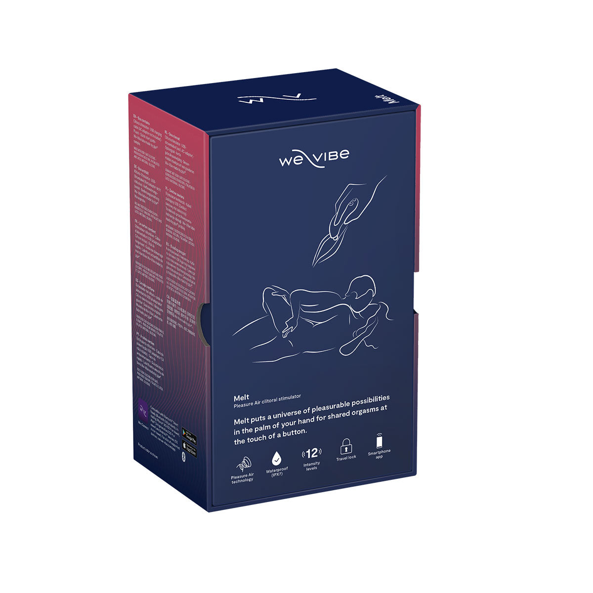 We-Vibe Melt Rechargeable Silicone Pleasure Air Clitoral Stimulator Midnight Blue - Zateo Joy