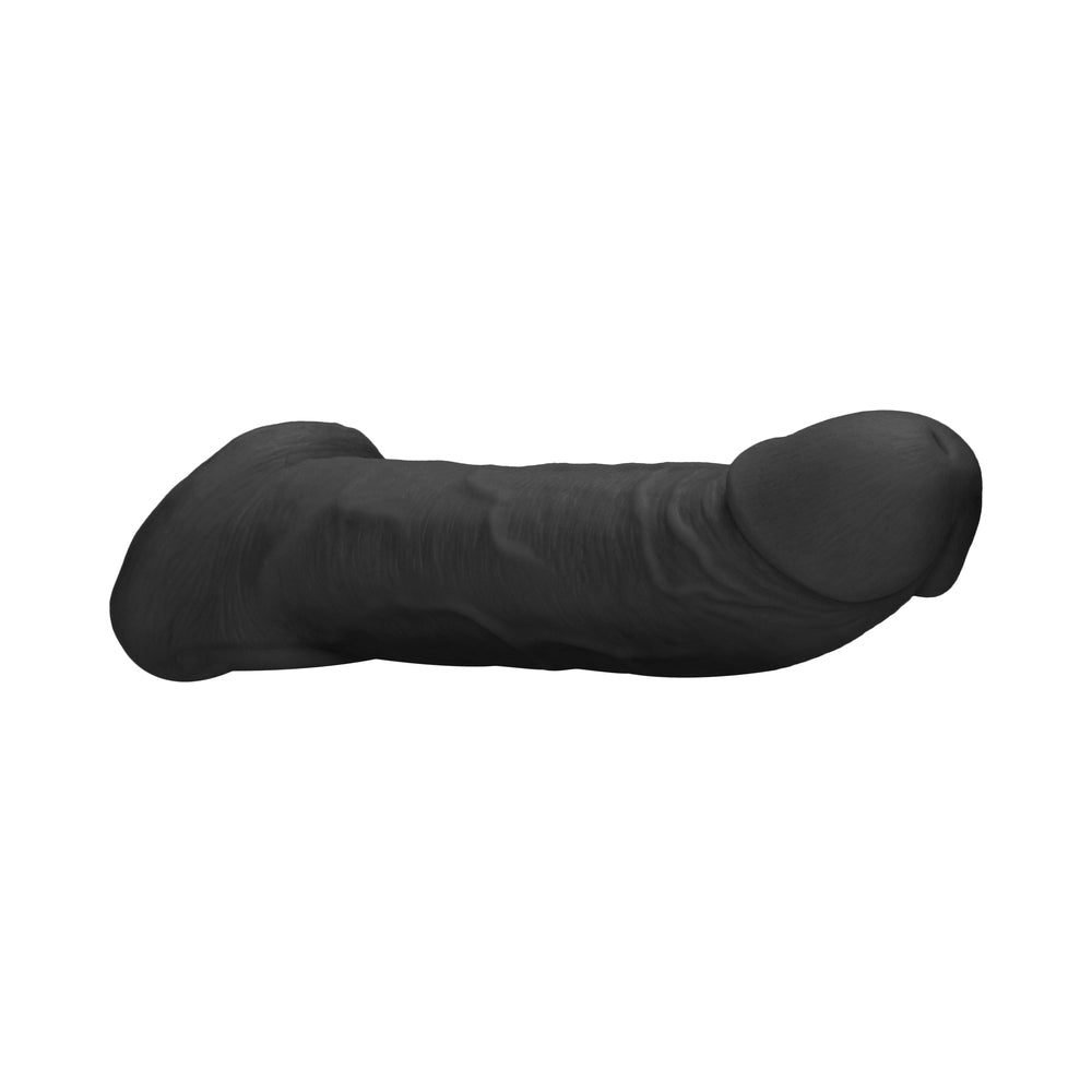 RealRock Realistic 9 in. Penis Sleeve Extender Sling Black - Zateo Joy