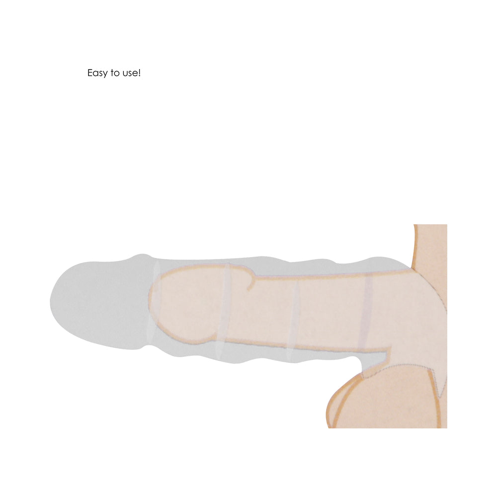 RealRock Realistic 9 in. Penis Sleeve Extender Sling Tan - Zateo Joy