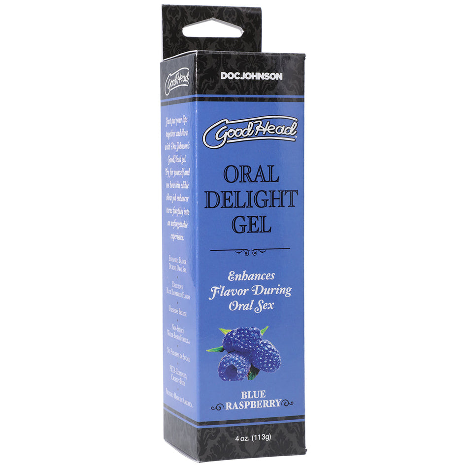 GoodHead Oral Delight Gel Blue Raspberry 4 oz. - Zateo Joy