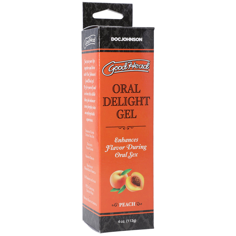 GoodHead Oral Delight Gel Peach 4 oz. - Zateo Joy
