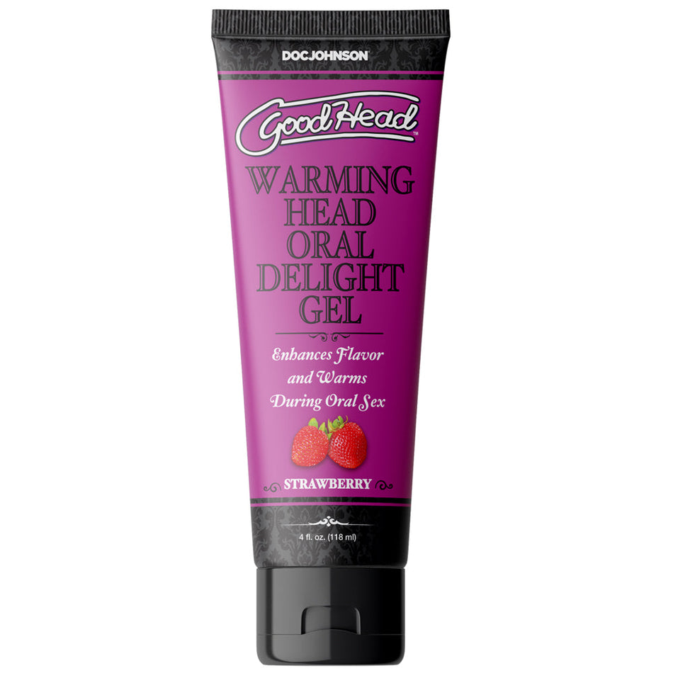 GoodHead Warming Head Oral Delight Gel Strawberry 4 oz. - Zateo Joy