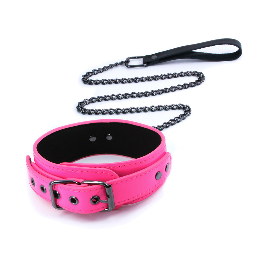 Electra Collar & Leash Pink - Zateo Joy