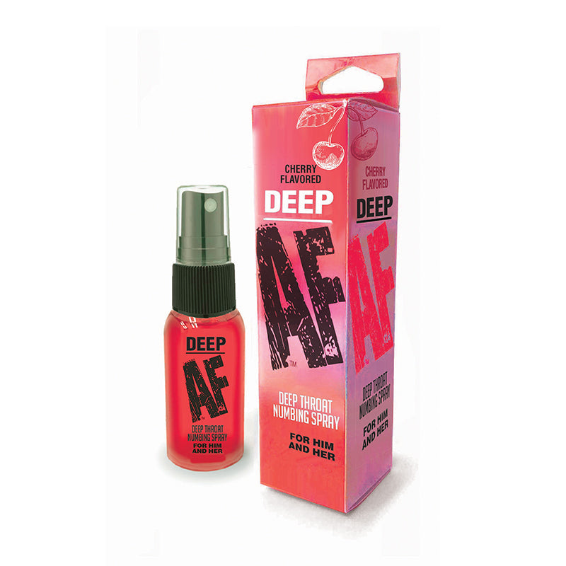 Deep AF Cherry Flavored Deep Throat Numbing Spray 1 oz. - Zateo Joy