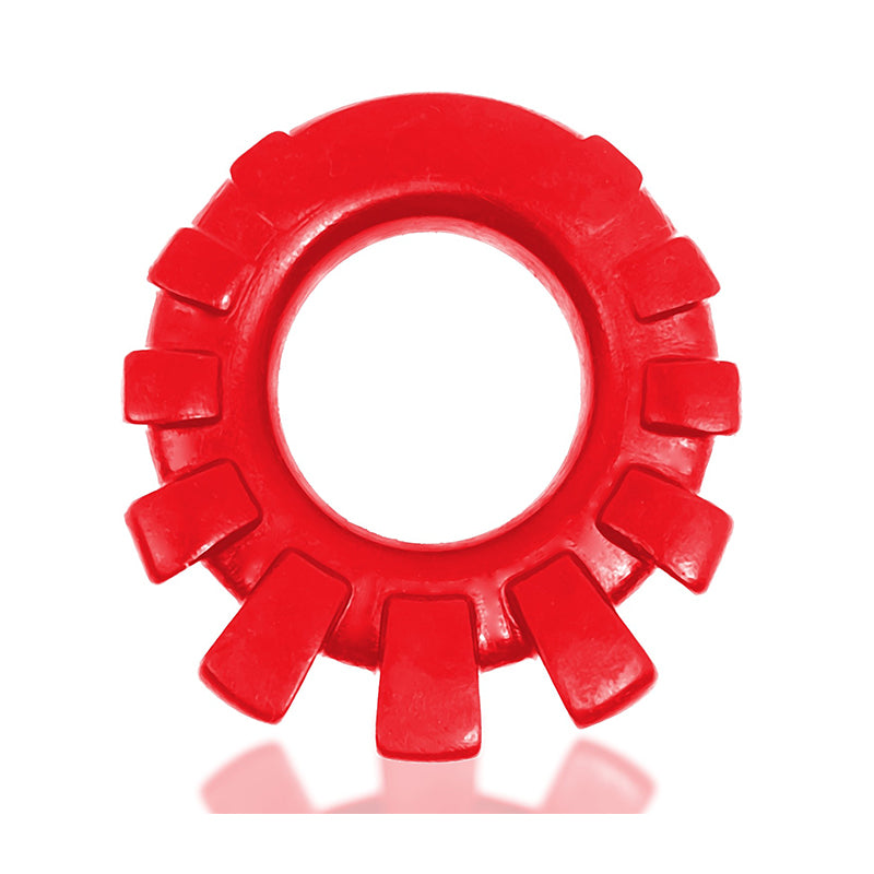 Oxballs Cock-Lug Lugged Cockring Silicone Red - Zateo Joy