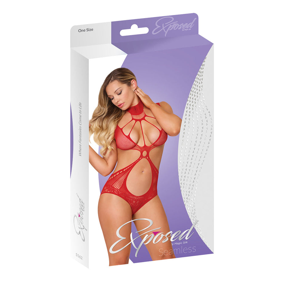 Magic Silk Seamless Teddy Red O/S - Zateo Joy