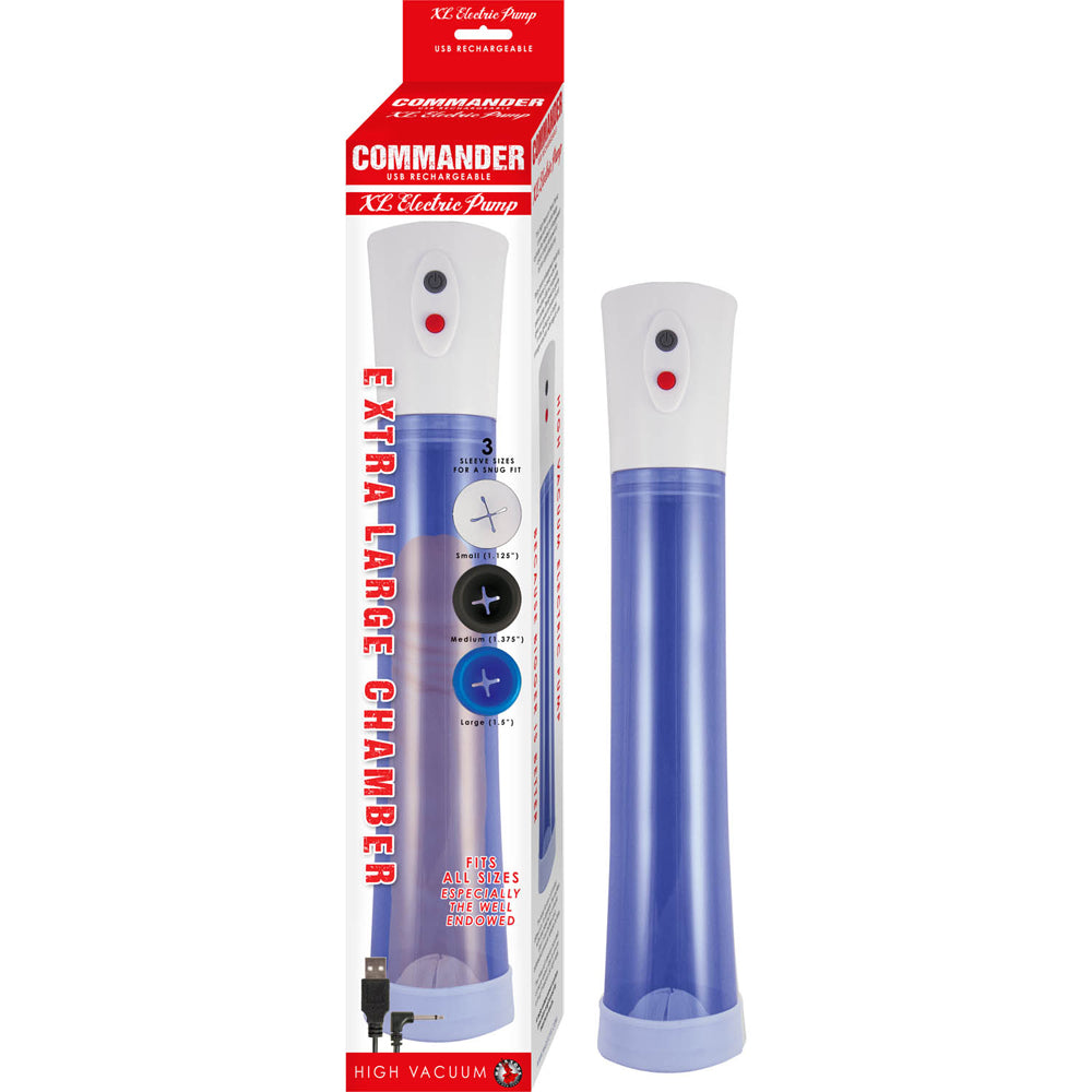 Commander Extra Large Electric Pump Blue - Zateo Joy