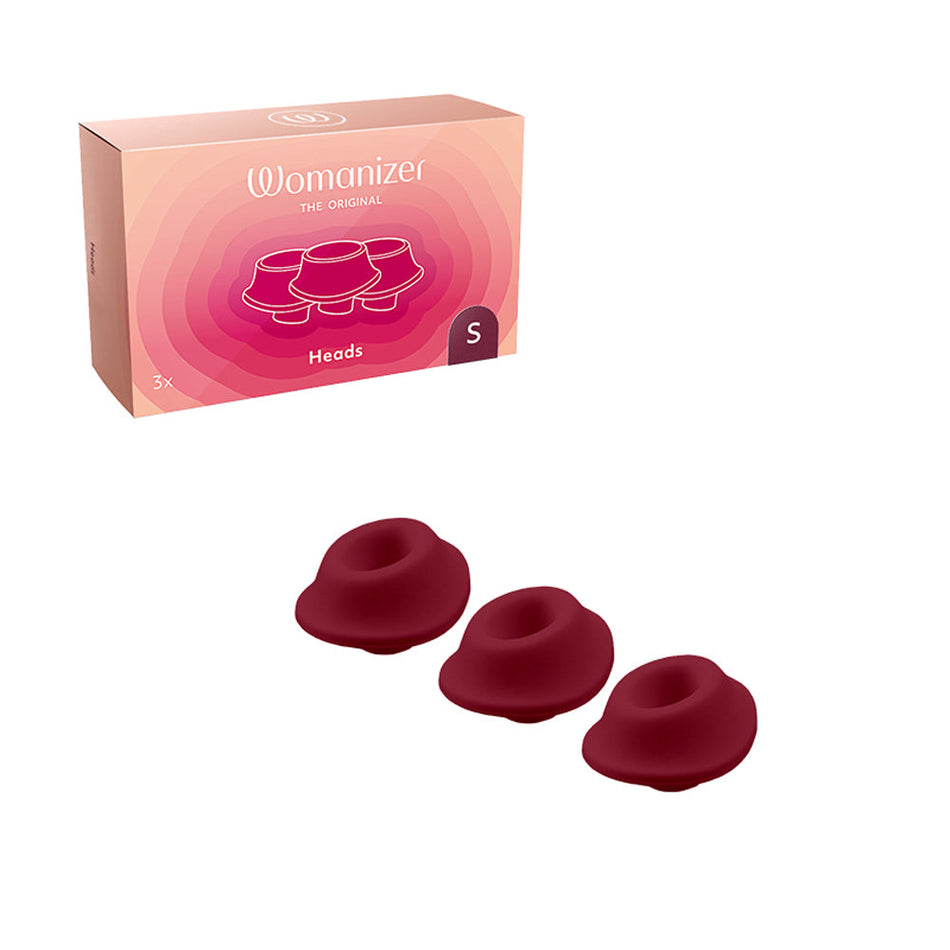 Womanizer 3-Pack Type A Replacement Stimulation Heads Bordeaux S - Zateo Joy