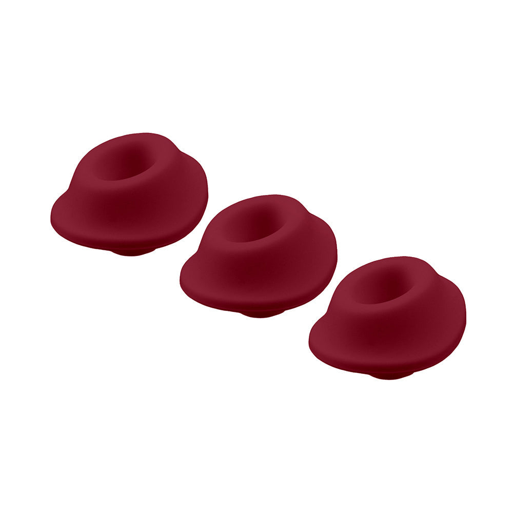 Womanizer 3-Pack Type A Replacement Stimulation Heads Bordeaux S - Zateo Joy