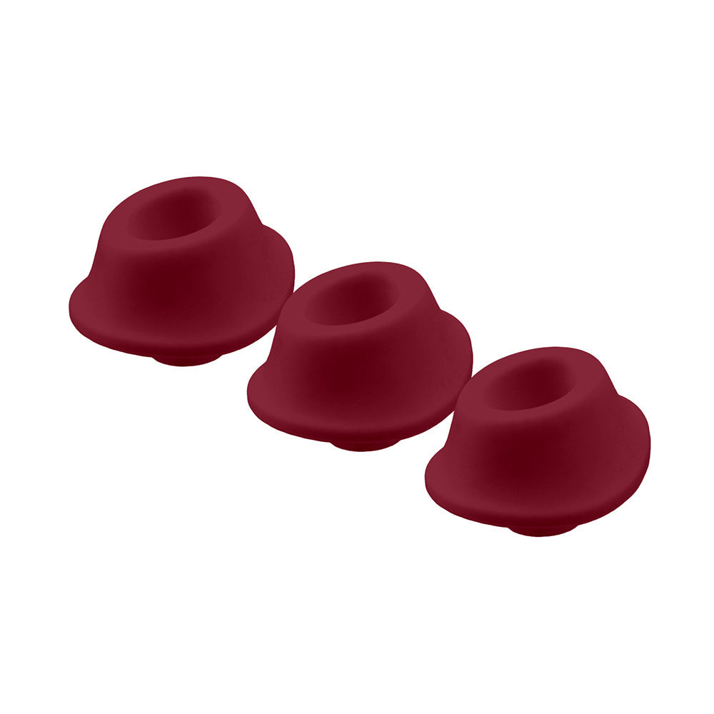 Womanizer 3-Pack Type A Replacement Stimulation Heads Bordeaux M - Zateo Joy