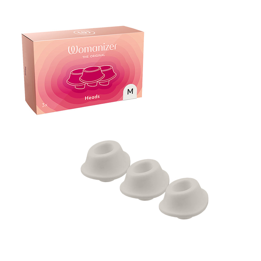 Womanizer 3-Pack Type A Replacement Stimulation Heads Warm Gray M - Zateo Joy