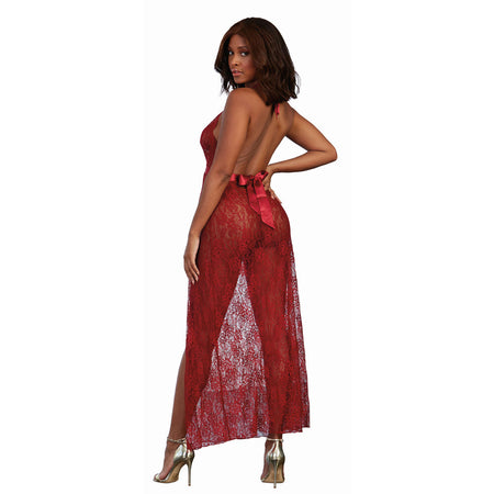 Dreamgirl Lace Gown & G-String Garnet Large Hanging - Zateo Joy