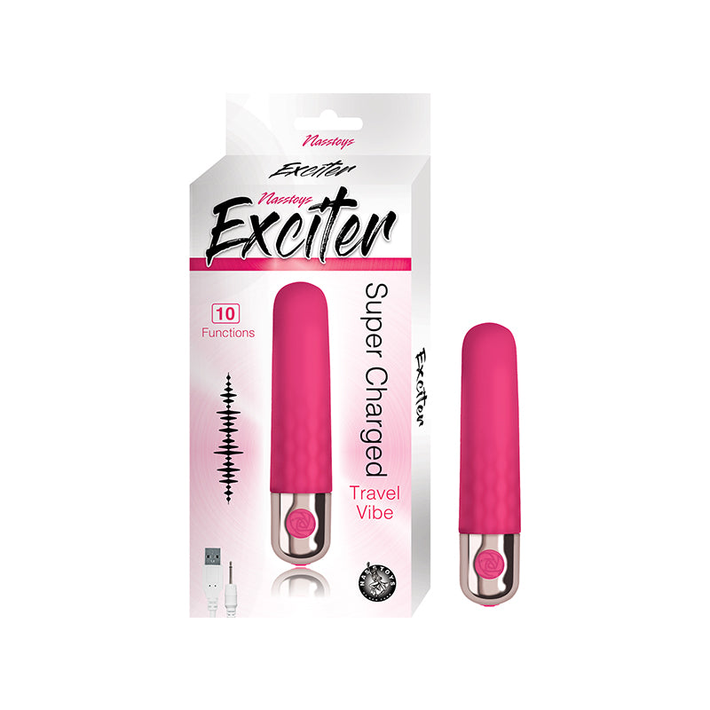 Exciter Travel Vibe Rechargeable Silicone Pink - Zateo Joy
