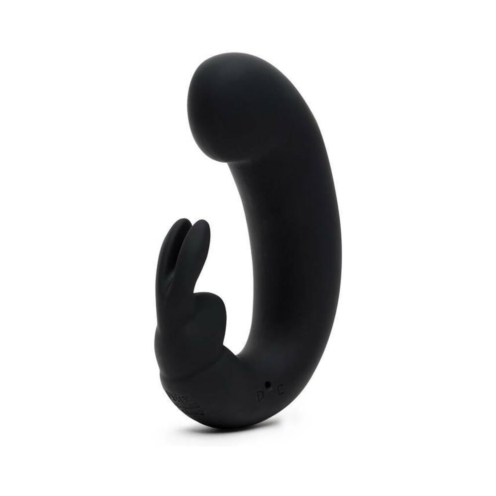 Fifty Shades of Grey Sensation Rechargeable Silicone G-Spot Rabbit Vibrator Black - Zateo Joy