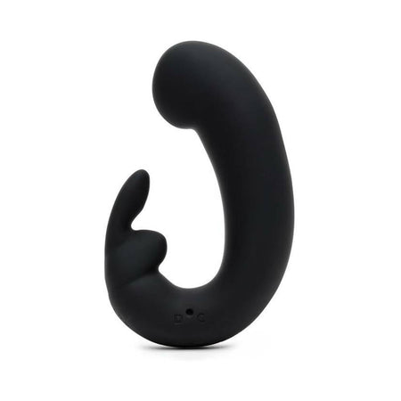 Fifty Shades of Grey Sensation Rechargeable Silicone G-Spot Rabbit Vibrator Black - Zateo Joy