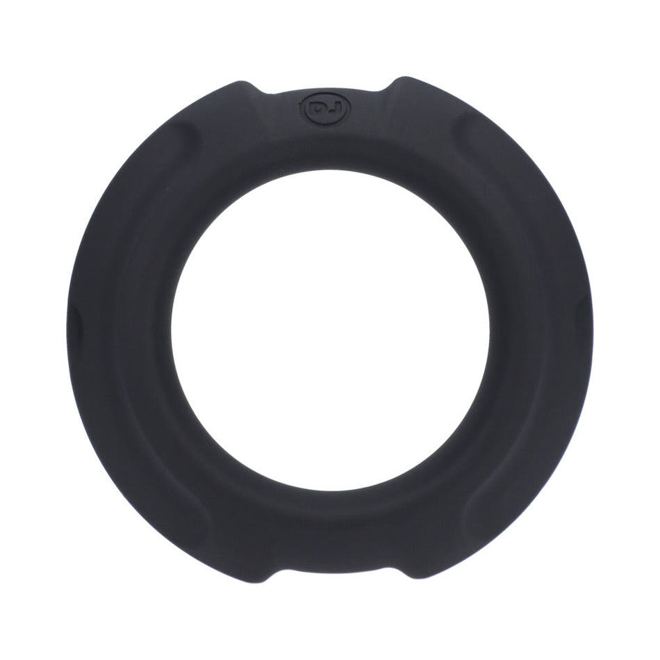 OptiMALE FlexiSteel Silicone, Metal Core Cock Ring 43 mm Black - Zateo Joy