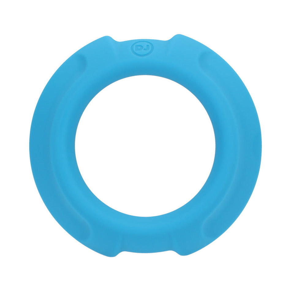OptiMALE FlexiSteel Silicone, Metal Core Cock Ring 43 mm Blue - Zateo Joy