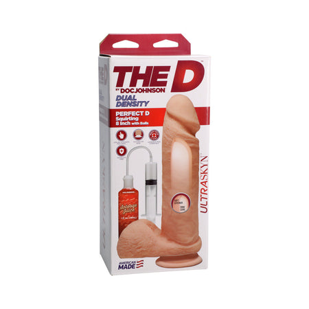 The D Perfect D Squirting 8 in. With Balls ULTRASKYN Vanilla - Zateo Joy