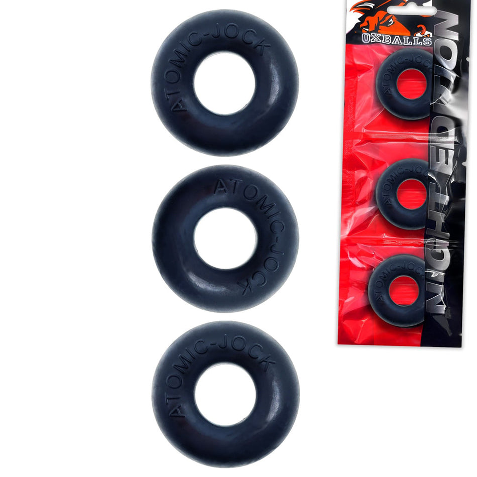 OxBalls Ringer Cockring 3-Pack Plus+Silicone Special Edition Night - Zateo Joy