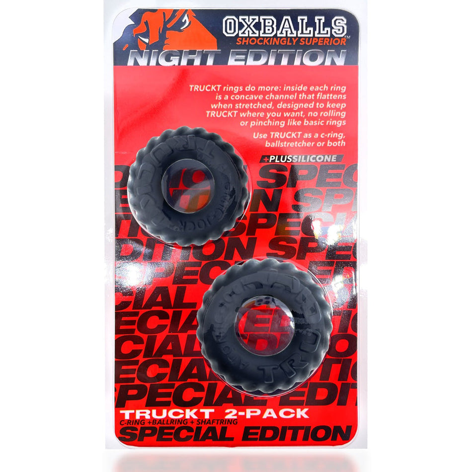 OxBalls Truckt 2-Piece Cockring Plus+Silicone Special Edition Night - Zateo Joy