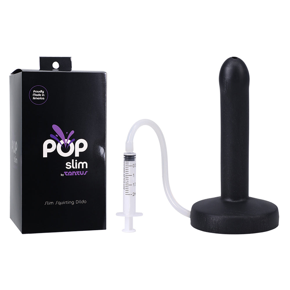 Tantus POP Slim Squirting Dildo Midnight - Zateo Joy