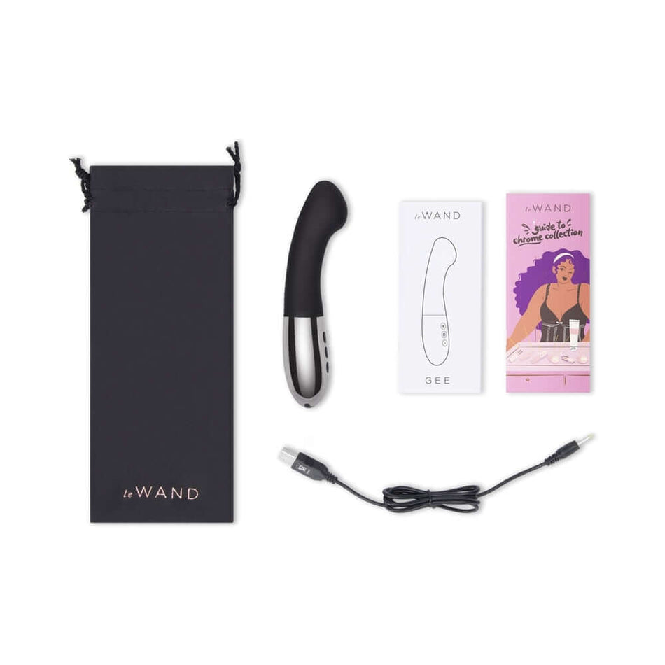 Le Wand Gee Rechargeable Silicone G-Spot Targeting Vibrator Black
