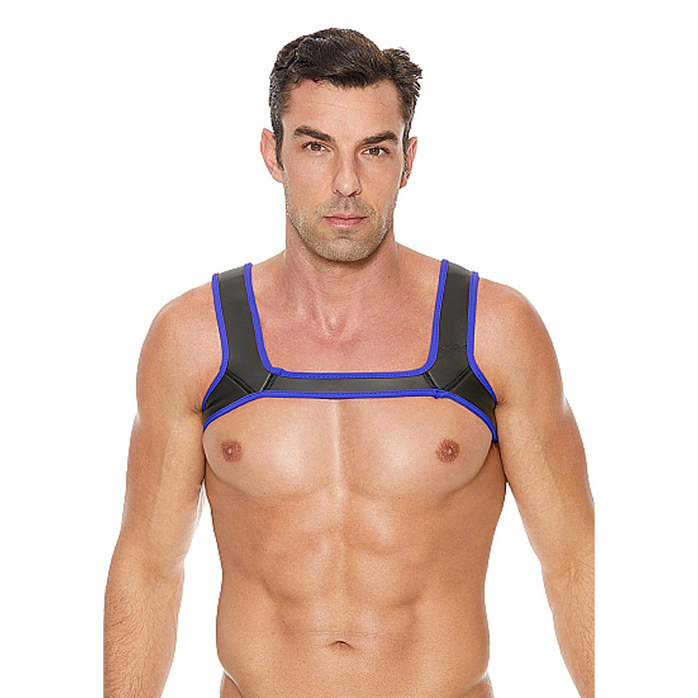 Ouch! Puppy Play Neoprene Harness Blue L/XL - Zateo Joy