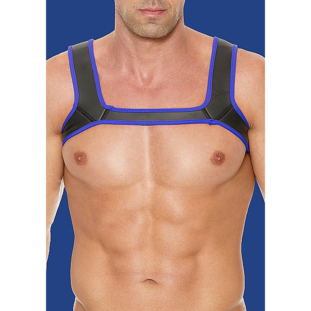 Ouch! Puppy Play Neoprene Harness Blue L/XL - Zateo Joy