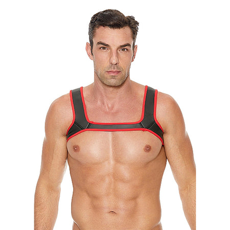 Ouch! Puppy Play Neoprene Harness Red L/XL - Zateo Joy