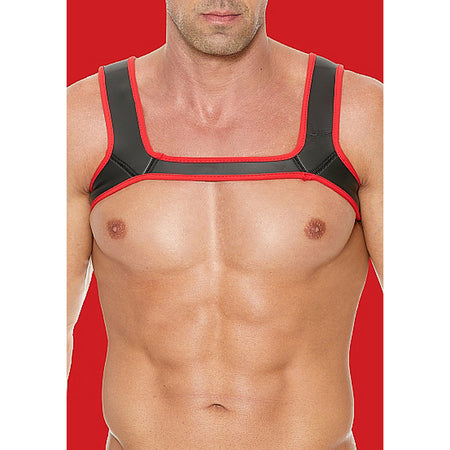 Ouch! Puppy Play Neoprene Harness Red L/XL - Zateo Joy