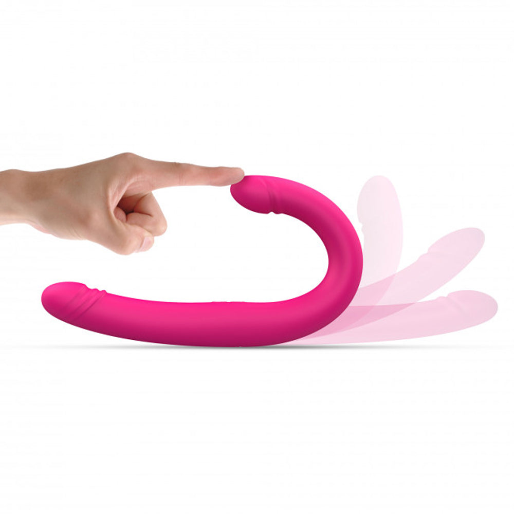 Dorcel Orgasmic Double Do Rechargeable Thrusting & Vibrating Double Dildo Pink - Zateo Joy