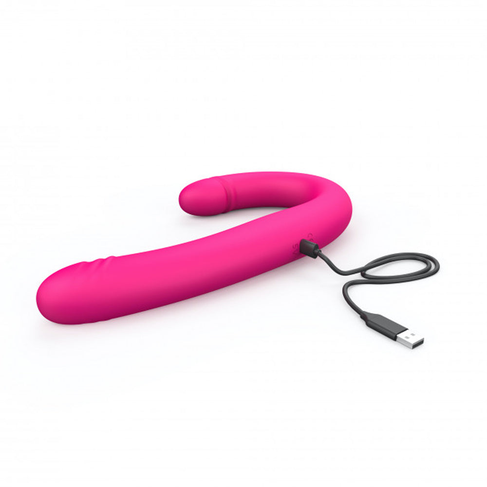 Dorcel Orgasmic Double Do Rechargeable Thrusting & Vibrating Double Dildo Pink - Zateo Joy