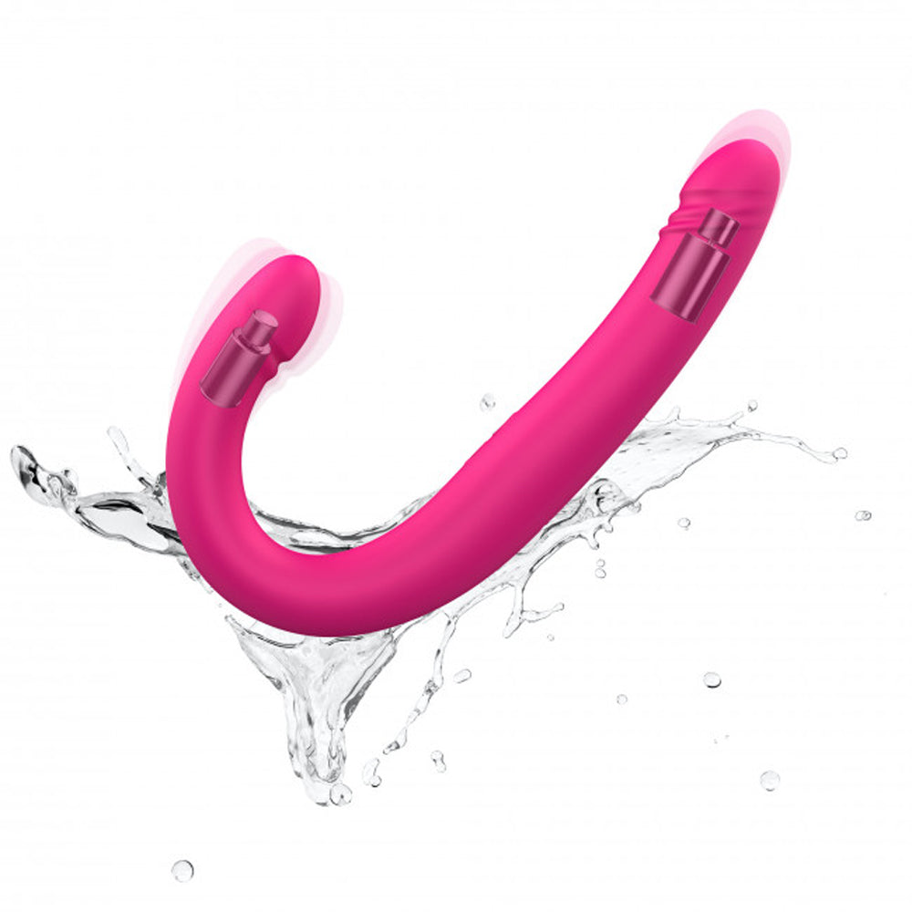 Dorcel Orgasmic Double Do Rechargeable Thrusting & Vibrating Double Dildo Pink - Zateo Joy