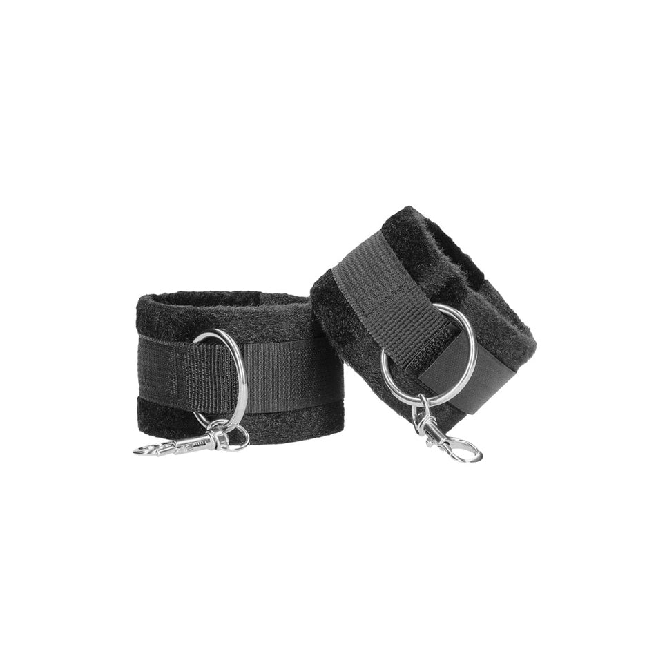 Ouch! Black & White Adjustable Velcro Wrist or Ankle Cuffs Black - Zateo Joy