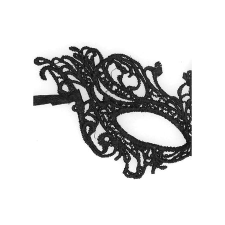 Ouch! Black & White Royal Lace Eye Mask Black - Zateo Joy