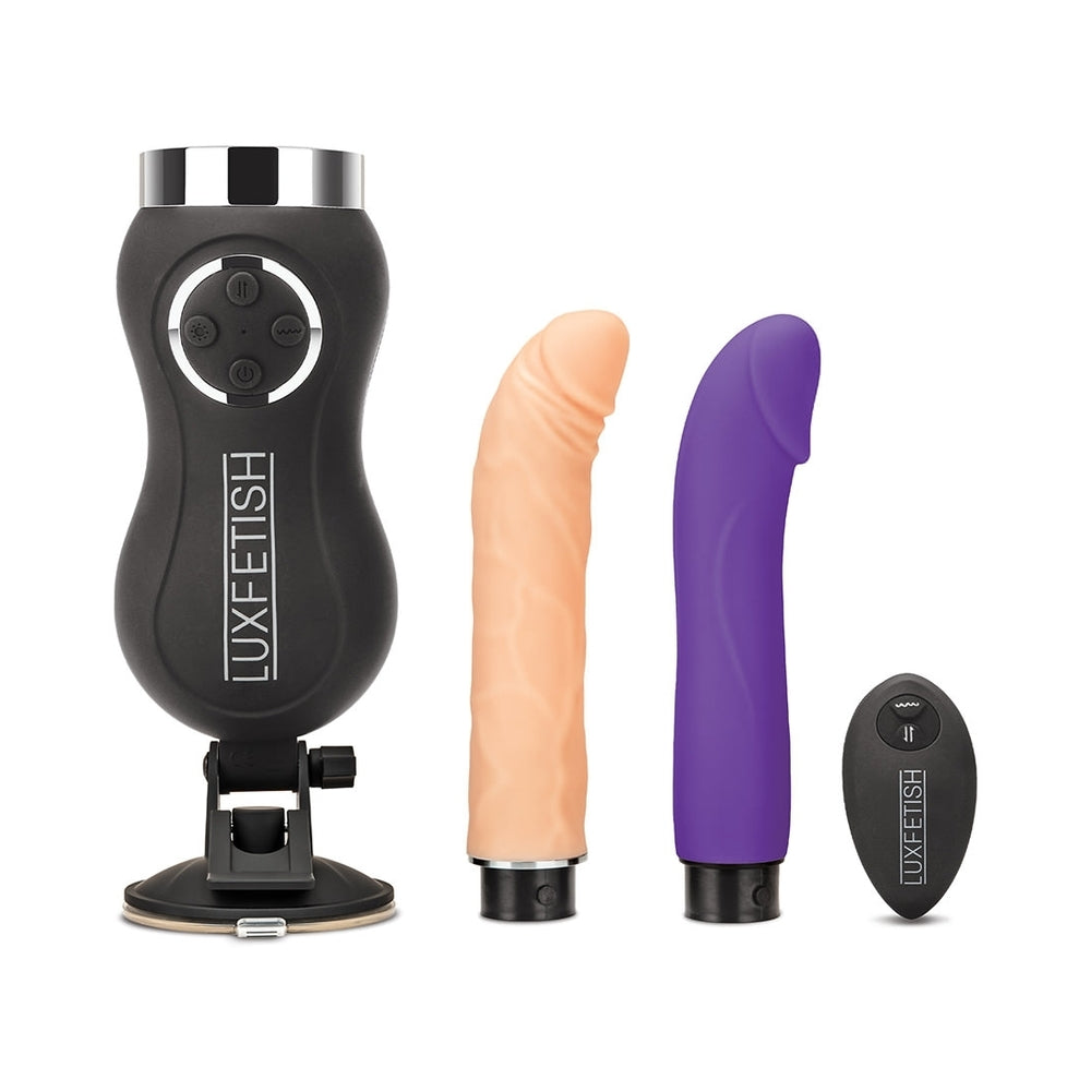 Lux Fetish Rechargeable Thrusting Compact Sex Machine with Remote Control - Zateo Joy