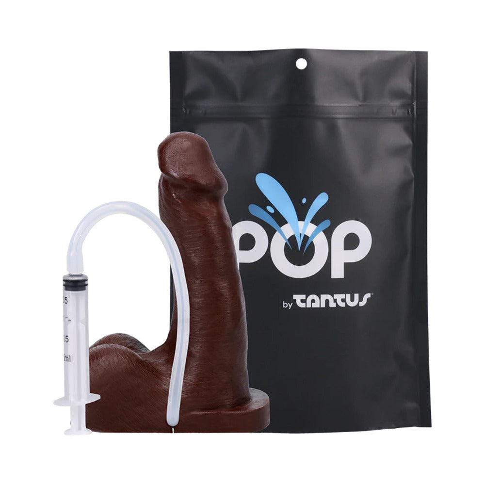 Tantus POP n' Play Squirting Packer Espresso (Bag) - Zateo Joy