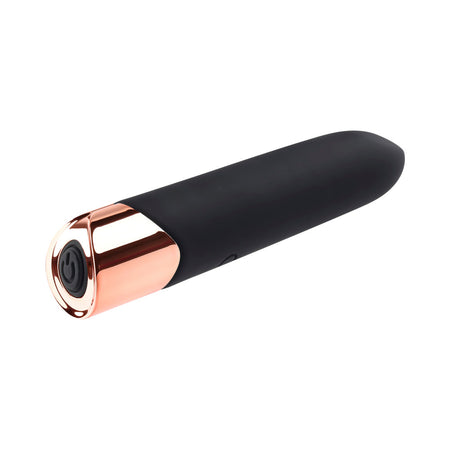 Gender X The Gold Standard Rechargeable Silicone Bullet Vibrator Black/Gold - Zateo Joy