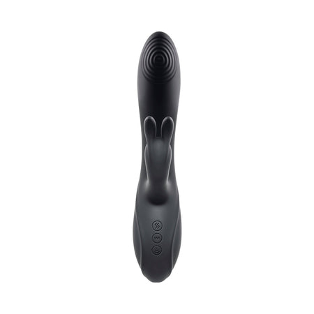 Evolved Rabbit Hole 3-in-1 Rechargeable Triple Stimulation Silicone Suction Vibrator Black - Zateo Joy